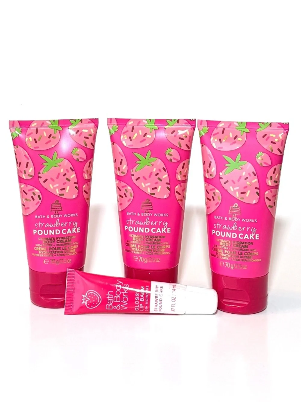 STRAWBERRY POUND CAKE Body Cream & Lip Balm